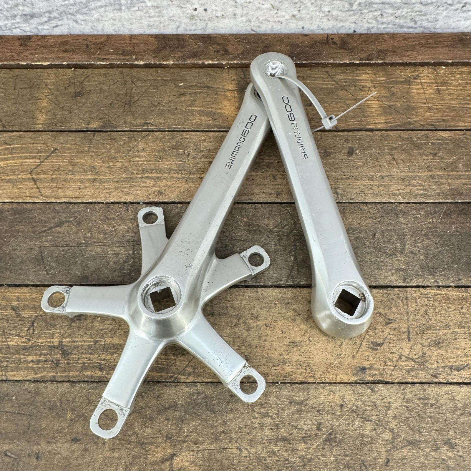 Vintage Shimano 600 Crank Set 165 Mm FC-6207 Double 130 BCD 165mm Road Japan