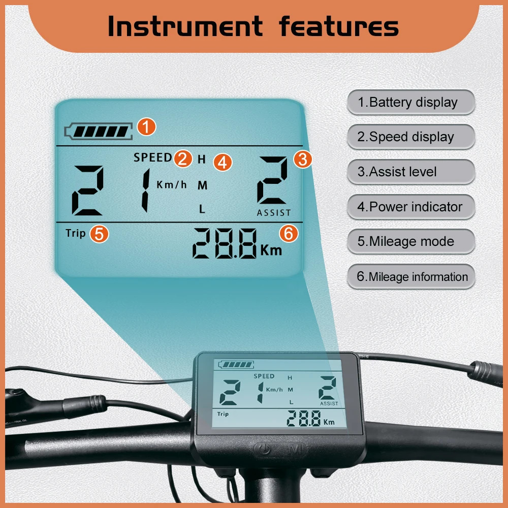 Bafang E-Bike LCD 760S UART 5Pin Plug for BBS01B BBS02B BBSHD Motor Kits