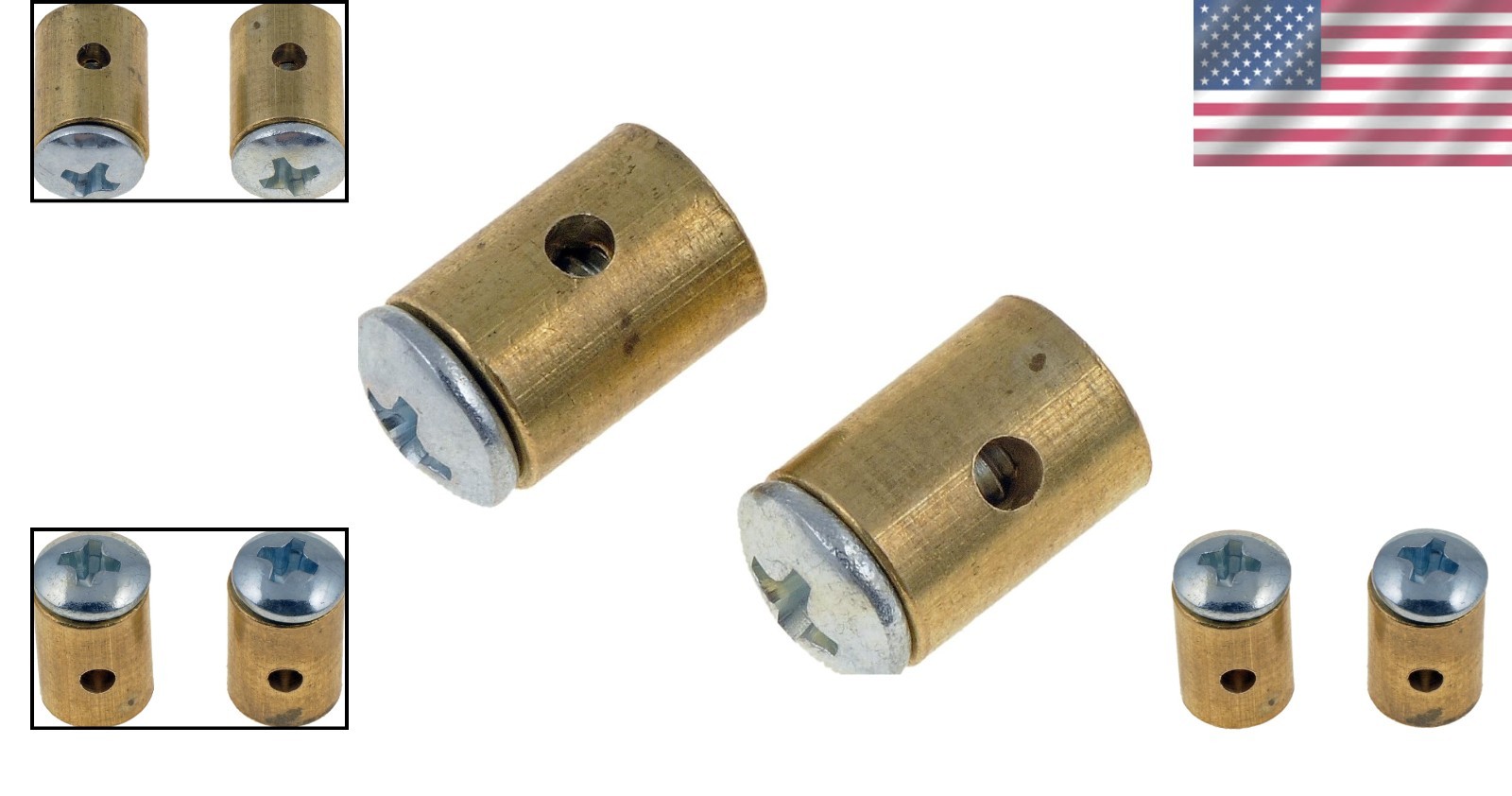 Universal Fit Cable Stops 3/32″ – 2 Pack Easy Installation with Brass Quality