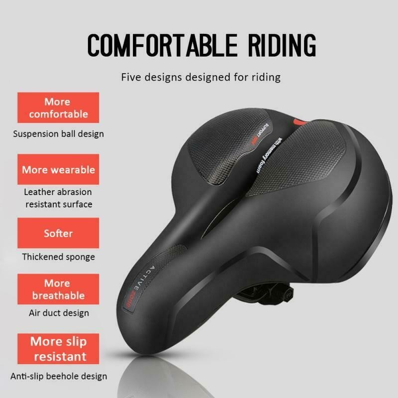 New Bicycle Saddle Shock‑Absorbing Reflective Strip Seat for Mountain Road Bikes