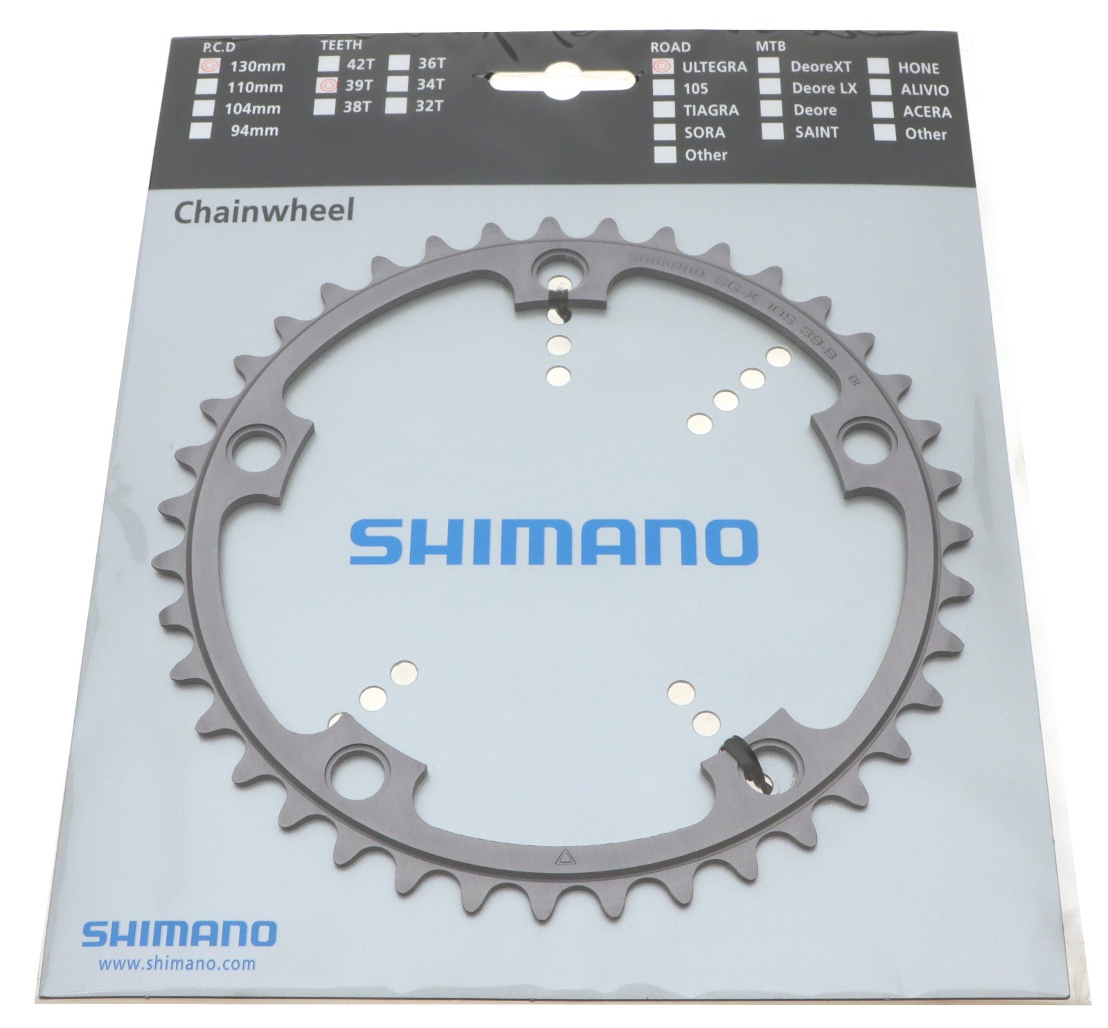 Shimano Ultegra FC-6600 Road Chainring 39T SG-X 130BCD 2×10 SPD 5 Bolt NOS NEW