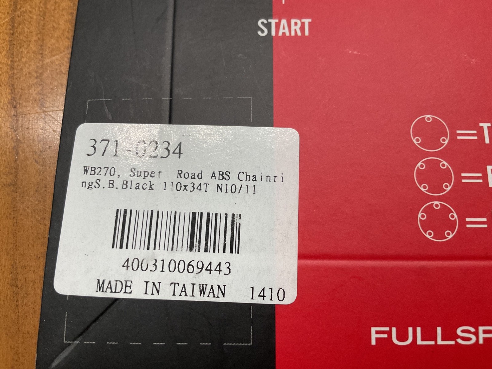 FSA WB270 Super Road ABS Chainring 110x34t for V1 crankset