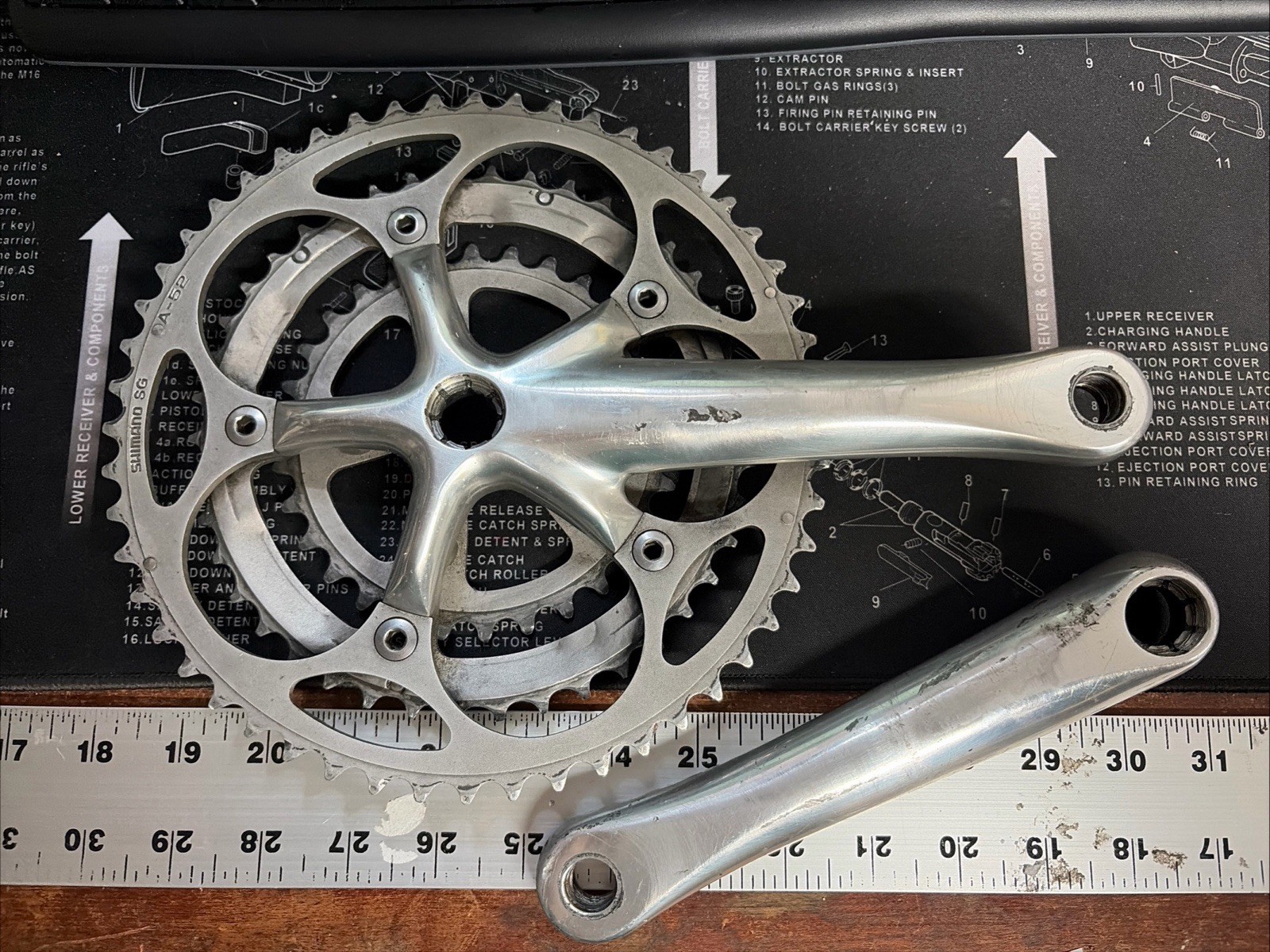 Shimano Ultegra FC-6500/6503 Crankset 175mm Crank Triple 52t/42t/30t Road Bike