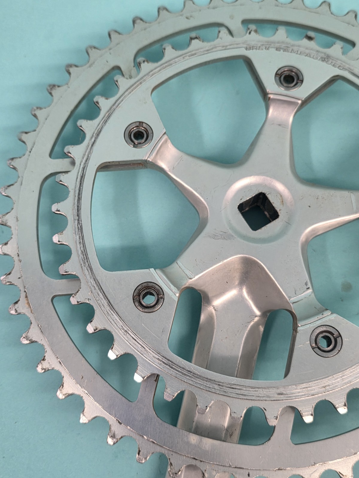 Campagnolo Victory Triomphe Double Crankset 170MM 52/40T Tooth Silver Good Cond