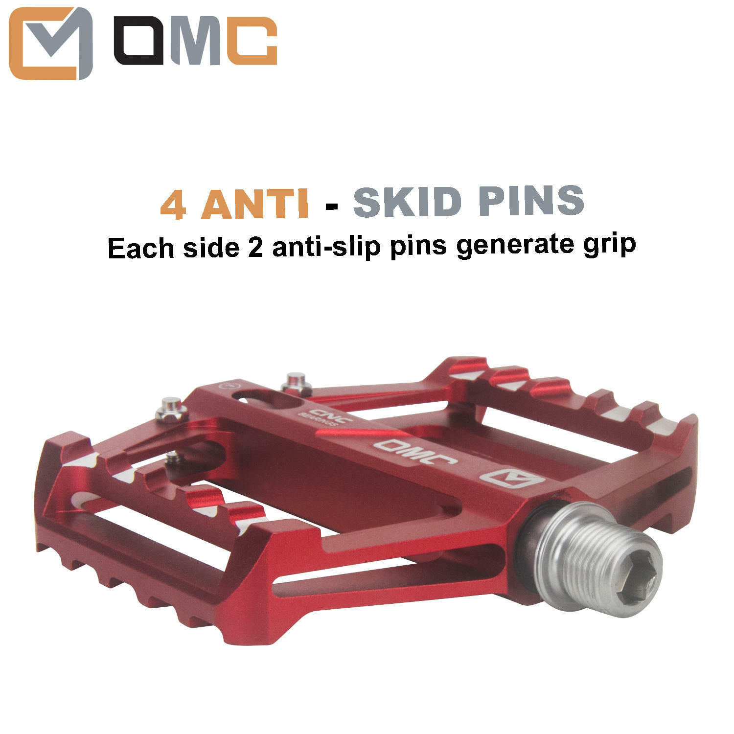 OMC-V15RE 9/16″ Aluminum Platform Mountain Bike Pedals 3 Sealed Bearing MTB BMX
