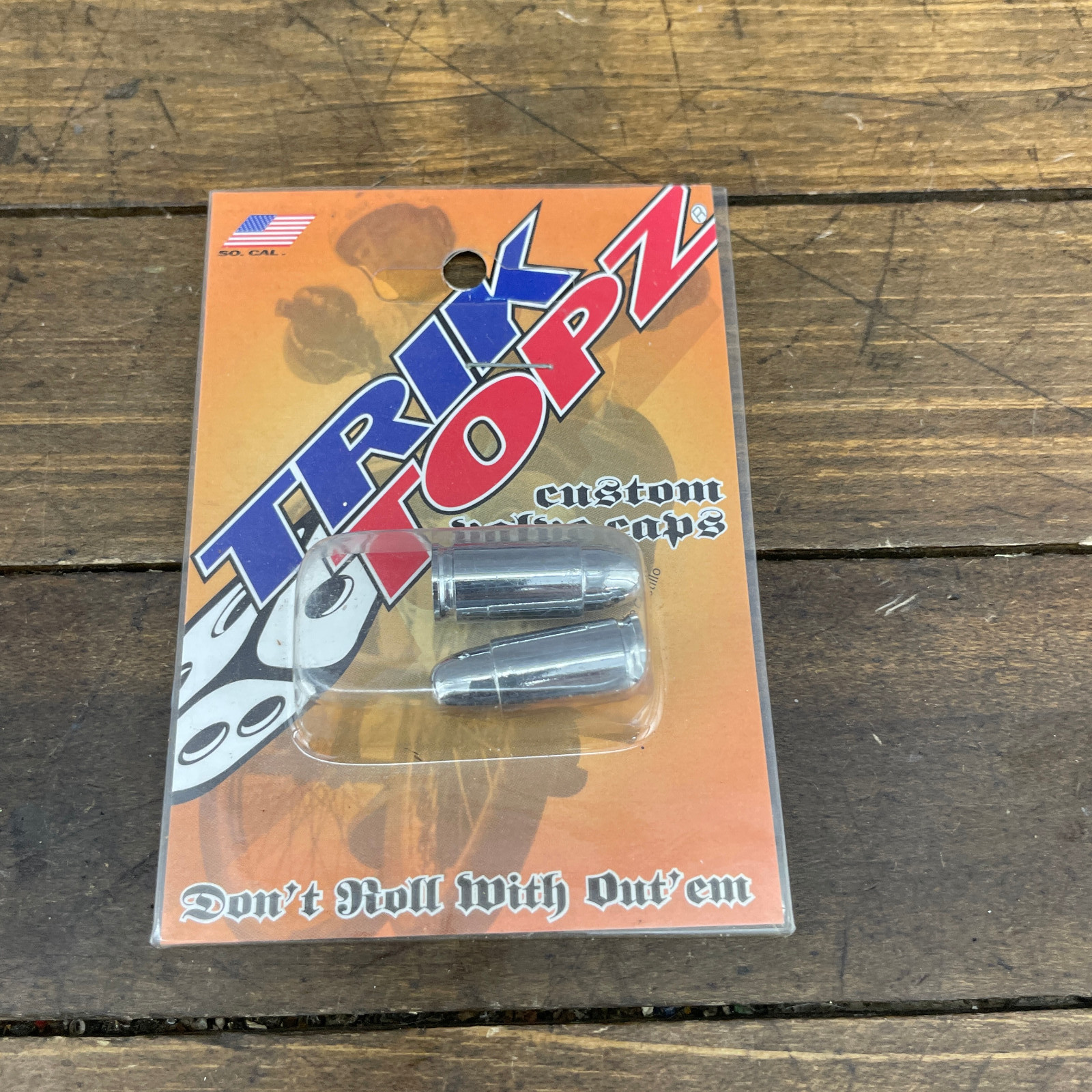 Bulletproof BMX Valve Caps Cover Old School BMX Silver NOS Chrome Novelty