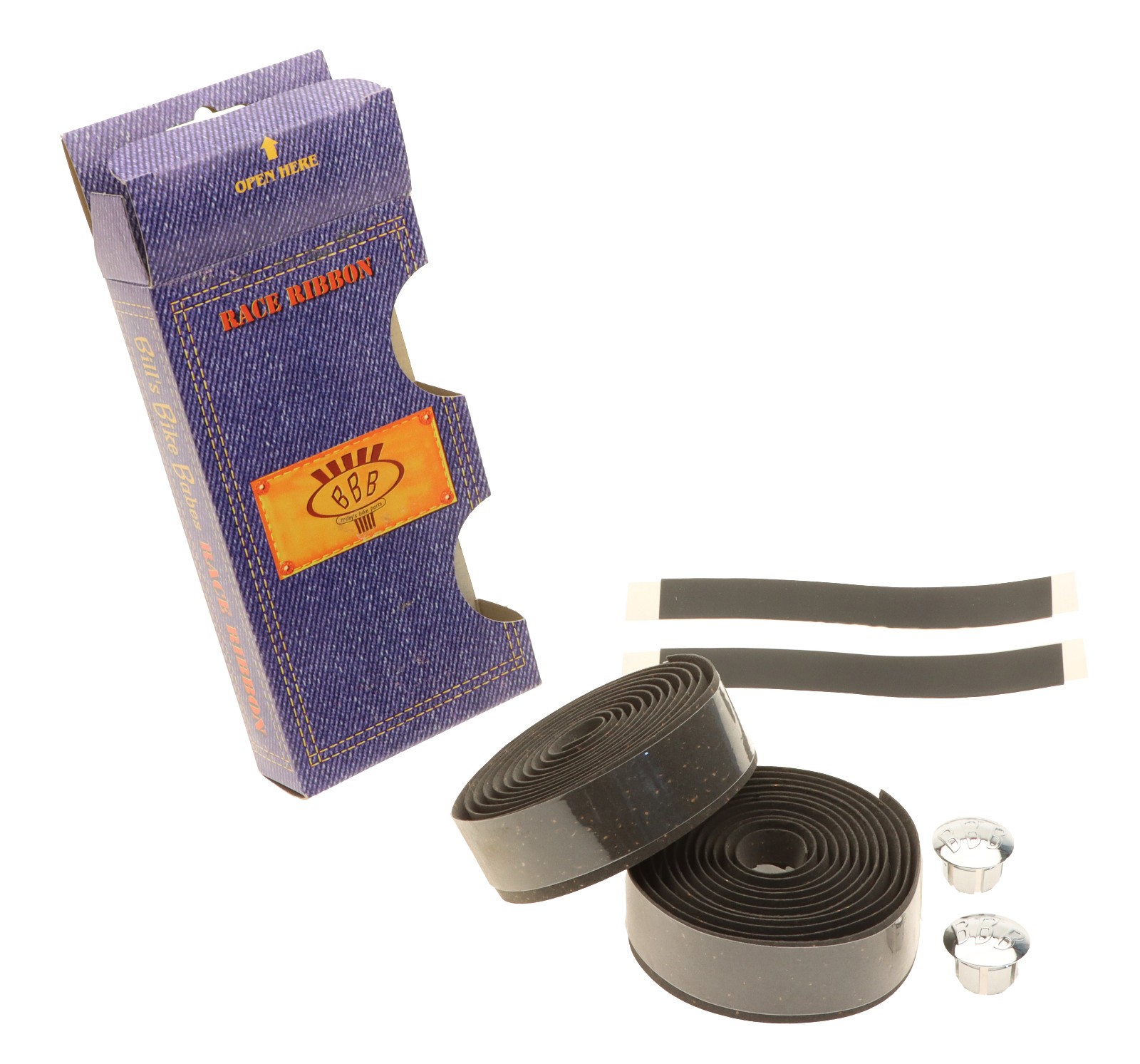BBB Race Ribbon Bar Tape Adhesive Synth Cork-Like GRAY Handlebar Wrap NEW NOS