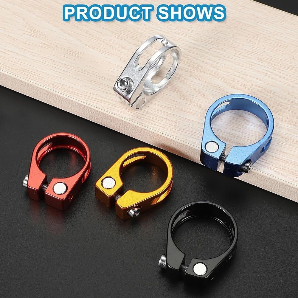 Bike Seat Post Clamp Aluminum Alloy 28.6/31.8/34.9MM MTB Road Bicycle Clip