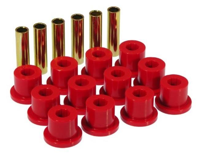 67-87 GM Rear Spring & Shackle Bushings (w/ 1.5in Bushings) – Red