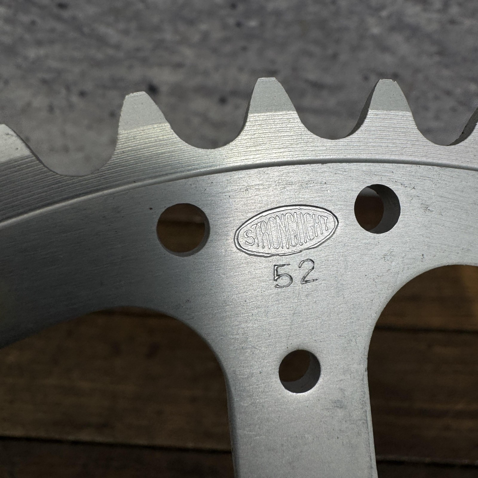 Vintage Stronglight 52T Chainring 116mm 6-Arm NOS Drilled Aluminum Road Bike