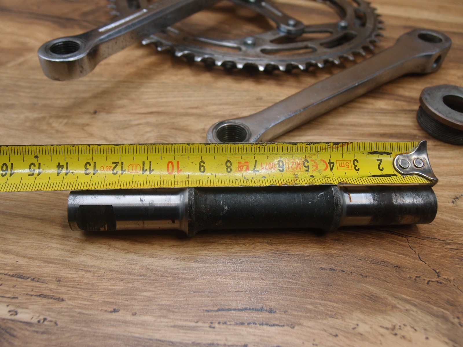 cottered crankset NERVAR made in France 52/47 T 170 mm + bottom bracket 1960’s