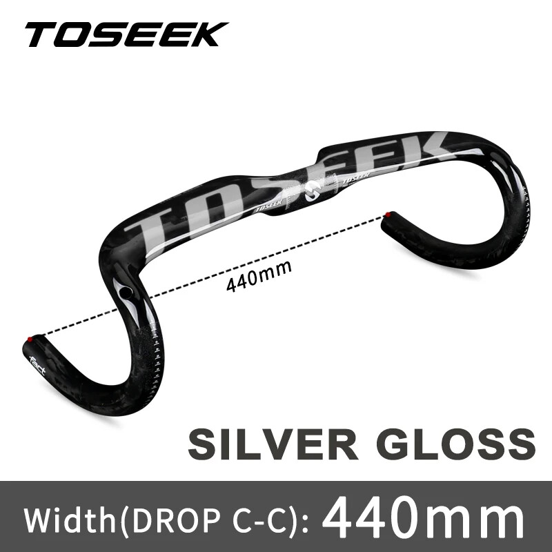31.8mm 400 420 440mm Carbon Fiber Road Bike Handlebar Bend Handle Drop Bar