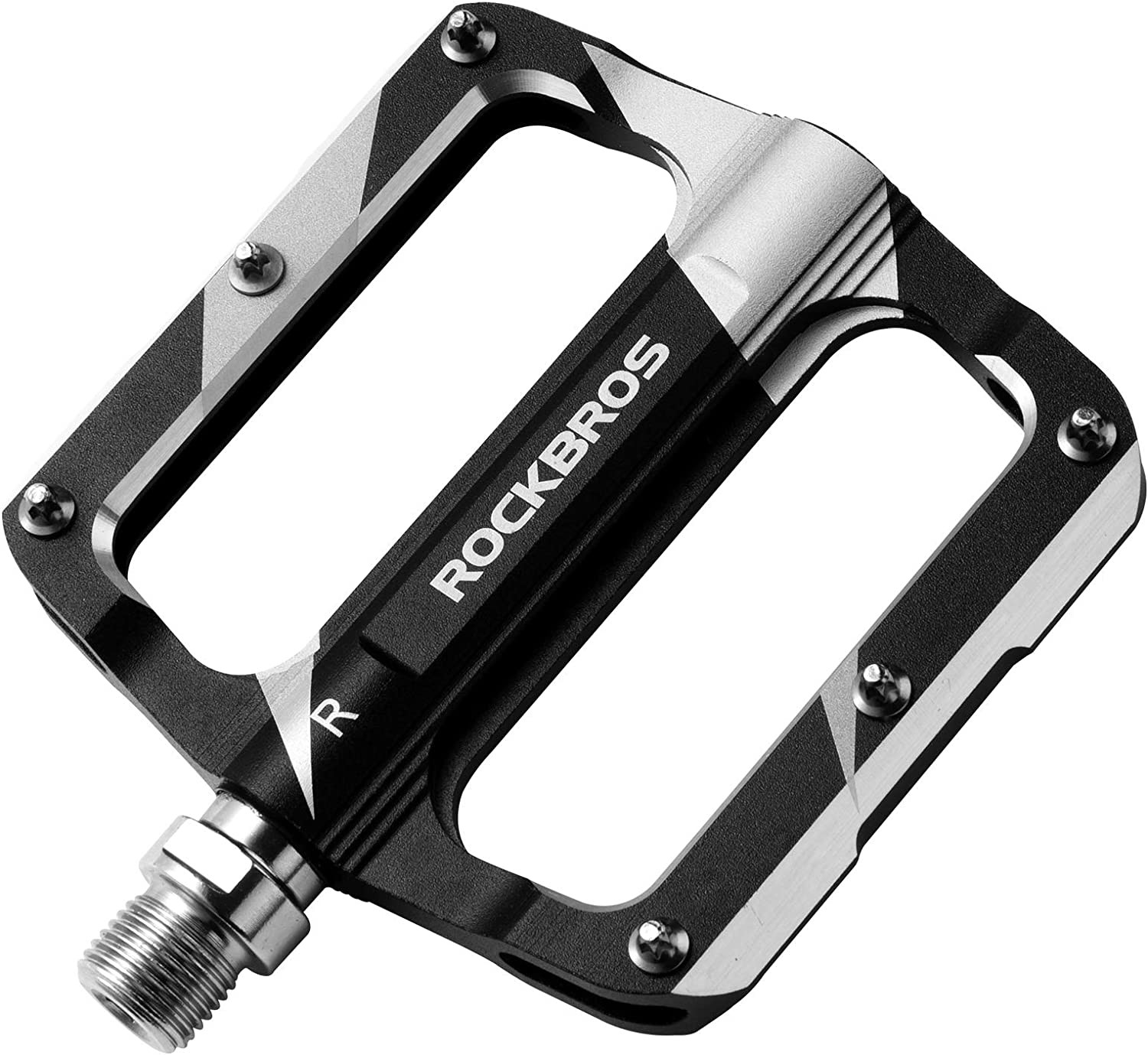 Rock BROS Mountain Bike Pedals Flat Bicycle MTB Pedals 9/16 Lightweight Road Bik