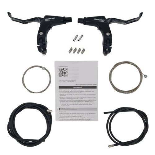 Shimano V-Brake Brake Set Levers Deore BL-T611 BR-T 610 with Cable Sleeve Black