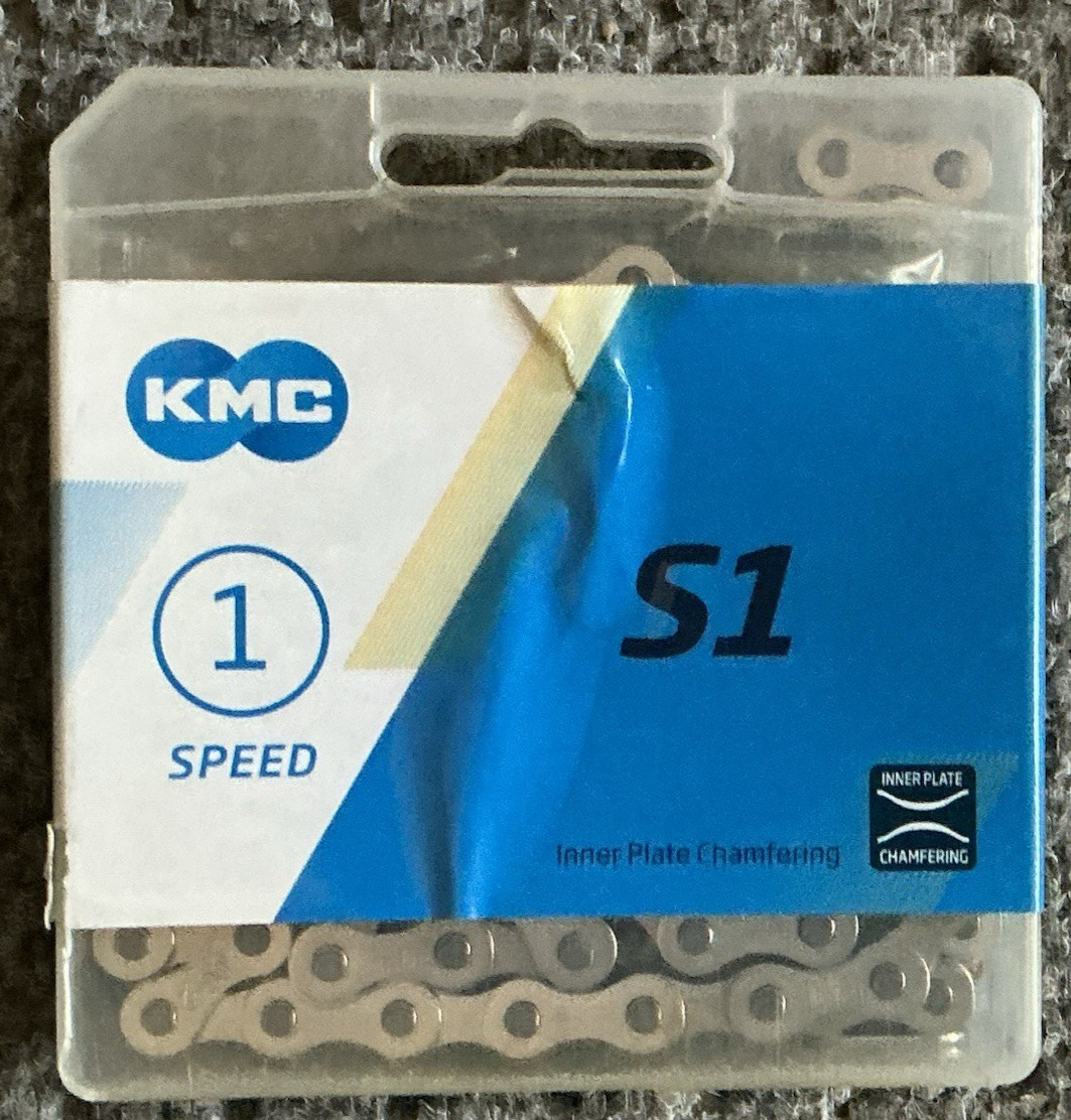 KMC S1 Bike Chain 1/2″x1/8″ 112 Links Silver – Lot Of 2