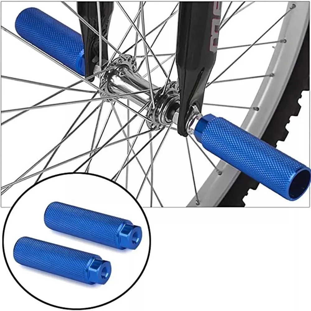 New Bike Pegs Aluminum Alloy Anti-Skid Lead Foot Bicycle Pegs Fit 3/8 inch Axles