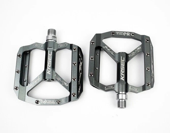 KRSEC Aluminum Road MTB Mountain Bike XC Bicycle Pedal Bearing Flat Pedals 9/16