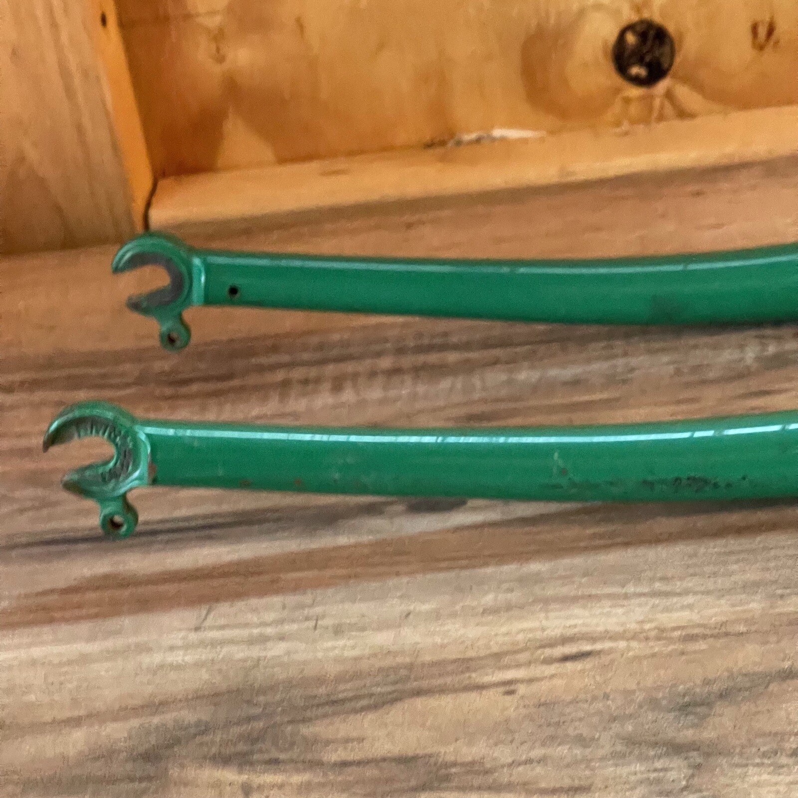 1 1/4 1.25 Inch Oversize Steerer MTB Rigid Fork 26 Threaded 144mm 395mm Green