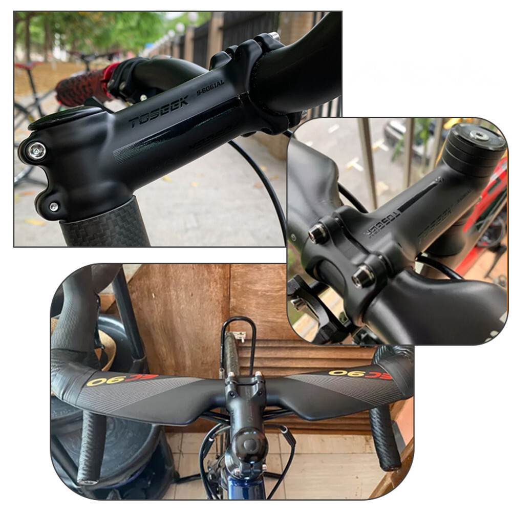 TOSEEK Bicycle Handlebar Stem 6°/17° Aluminum MTB Road Bike Stem 31.8*60-120mm