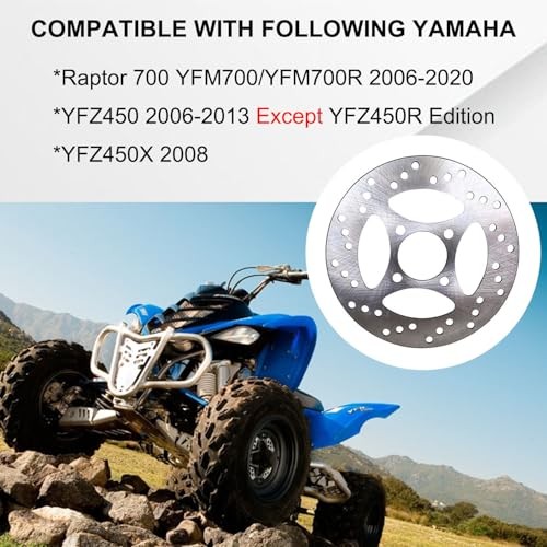 Rear Brake Rotor Disc Direct Replacement Compatible with Yamaha Raptor 700