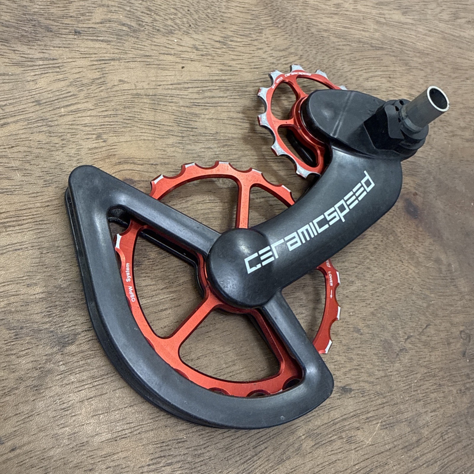 CeramicSpeed OSPW Pulley Wheel System for Campagnolo 11-Speed EPS Black Red