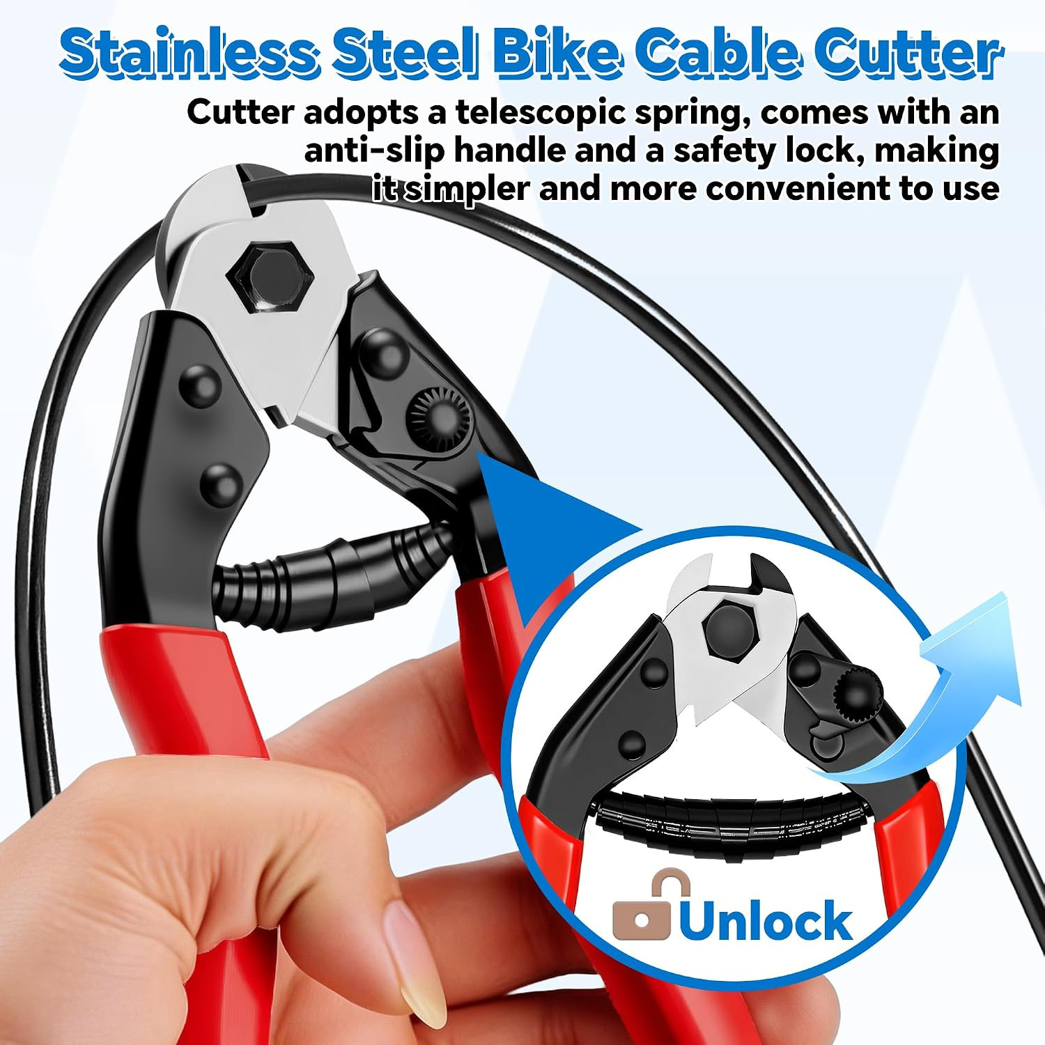 103Pcs Bike Brake Cable Kit with Stainless Steel Wire Cutter, Including Brake an