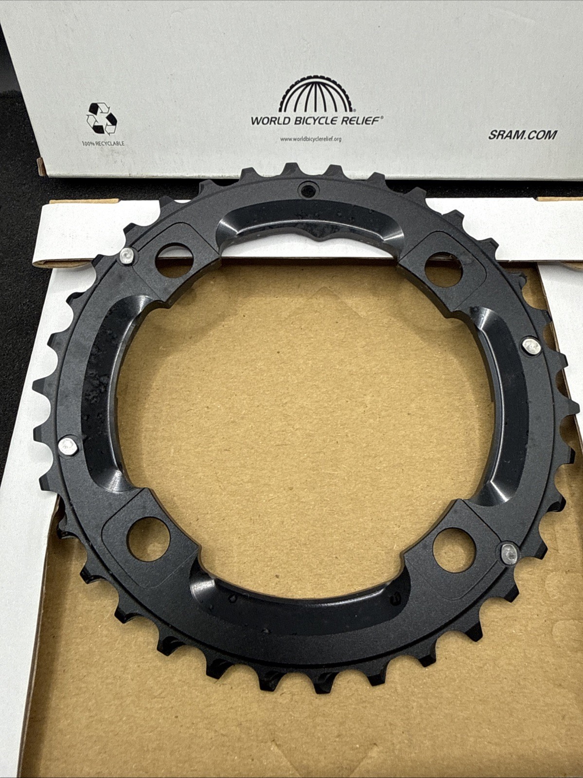 Sram 34 Tooth 10 Speed 104 Bcd Chainring No Pin (9479)-93)
