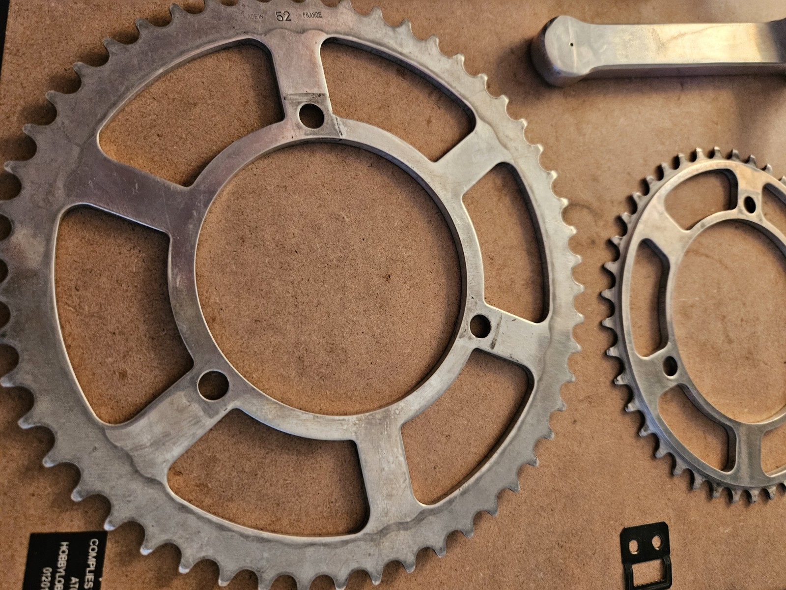 Vintage TA Specialites 3 Arm Double Crankset 170mm 52, 42 Chainrings!