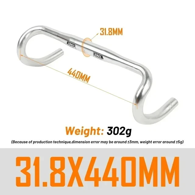 UltraLight Road Bike Handlebar Bent Bar 25.4/31.8MM 360/380/400/420/440/460MM