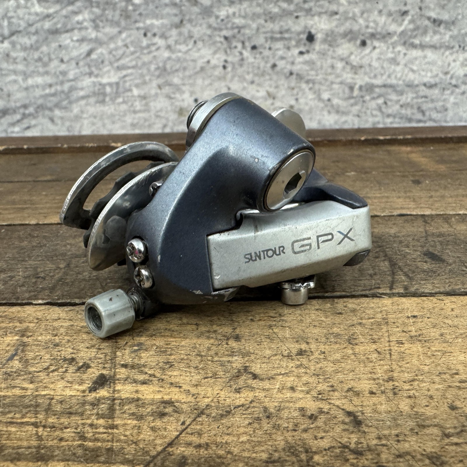 Vintage SunTour GPX Rear Derailleur Short Cage Bolt-On Silver Japan Road 220g