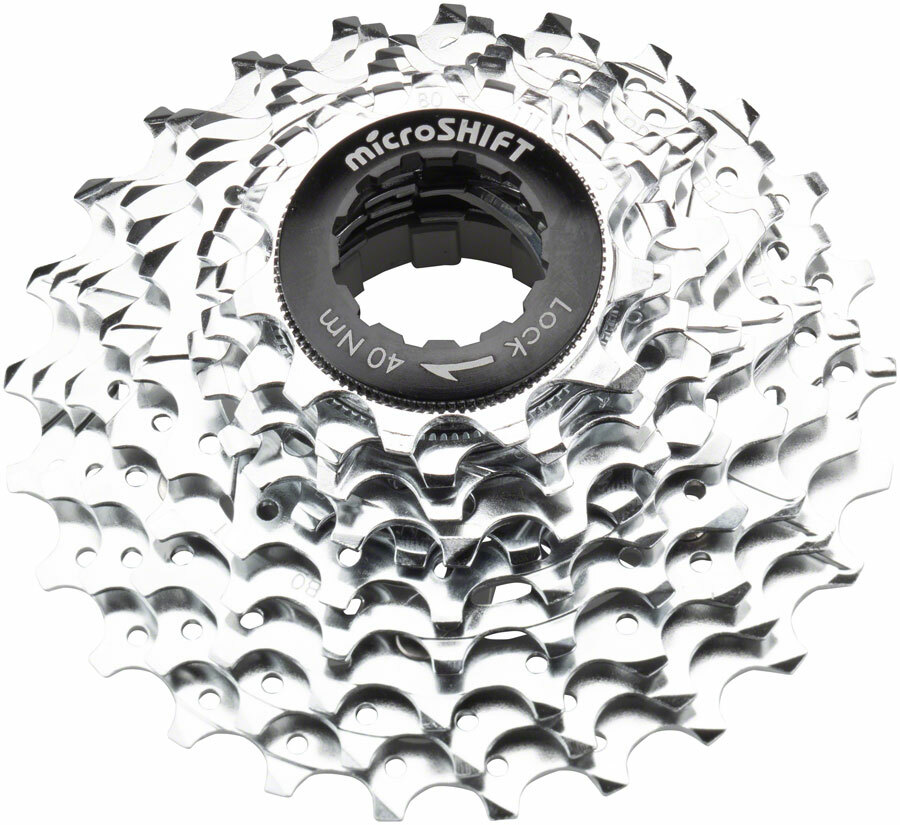 microSHIFT G10 Cassette – 10 Speed 11-25t Silver Chrome Plated With Spider