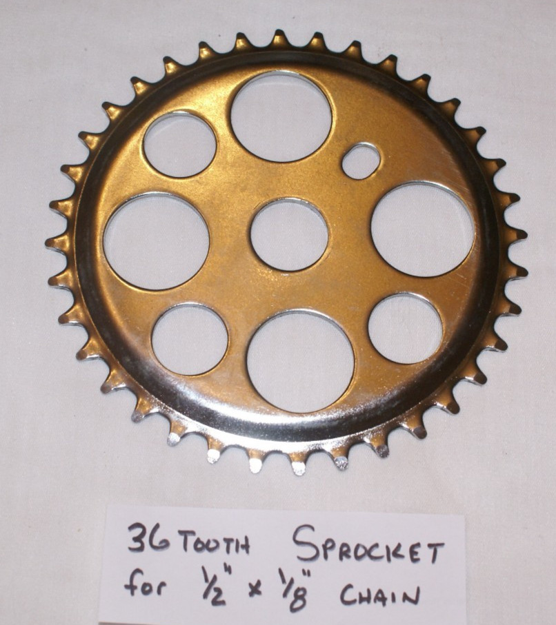 Bicycle bike sprocket 36 tooth for 1/2 x 1/8 chain