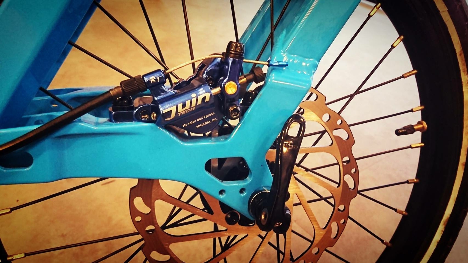 Juin Tech R1 Road Cyclocross Gravel Bicycle Hydraulic Disc Brake Set Blue