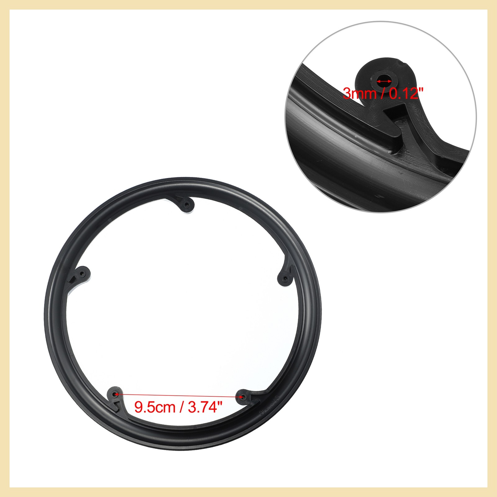 48 Teeth 9.5cm 5 Holes Bicycle Bike Crankset Chain Wheel Covers Black