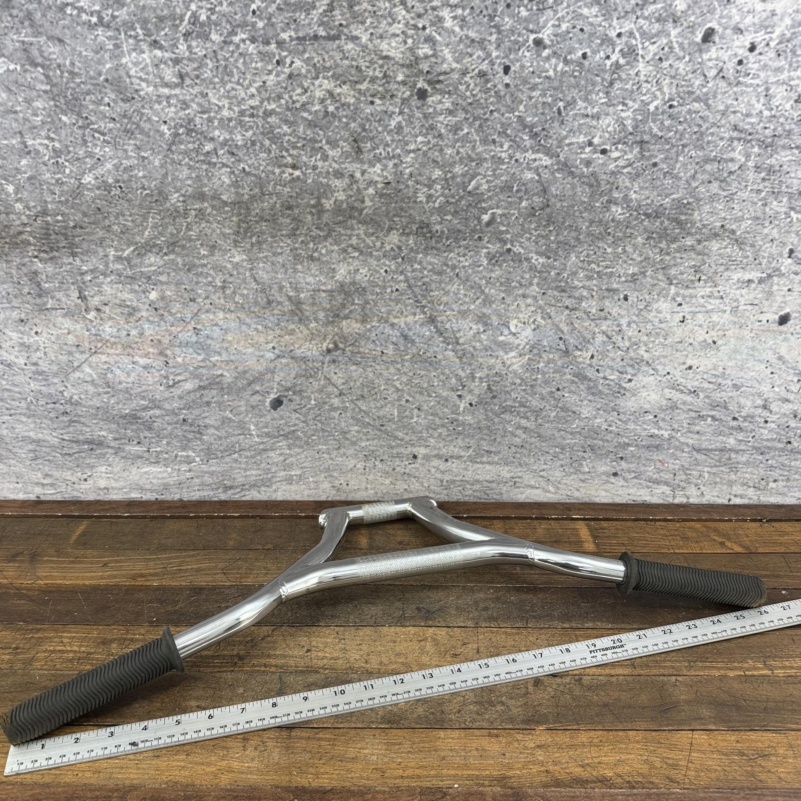 Vintage BMX Freestyle Handlebar Kneesaver 4pc Bar 4 Piece Chrome OG