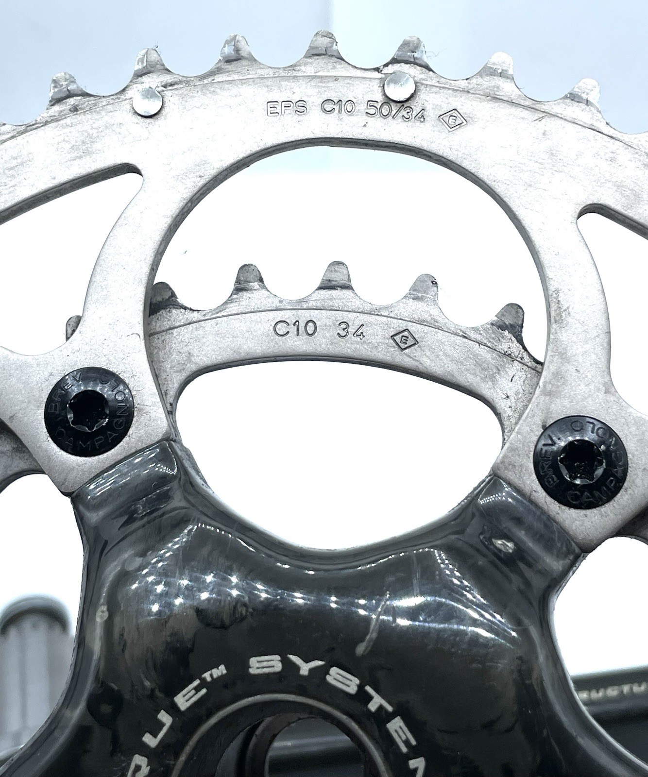 Campagnolo Record CT 172.5mm Crankset 2×10 Speed Carbon Fiber Ultra Torque 50/34