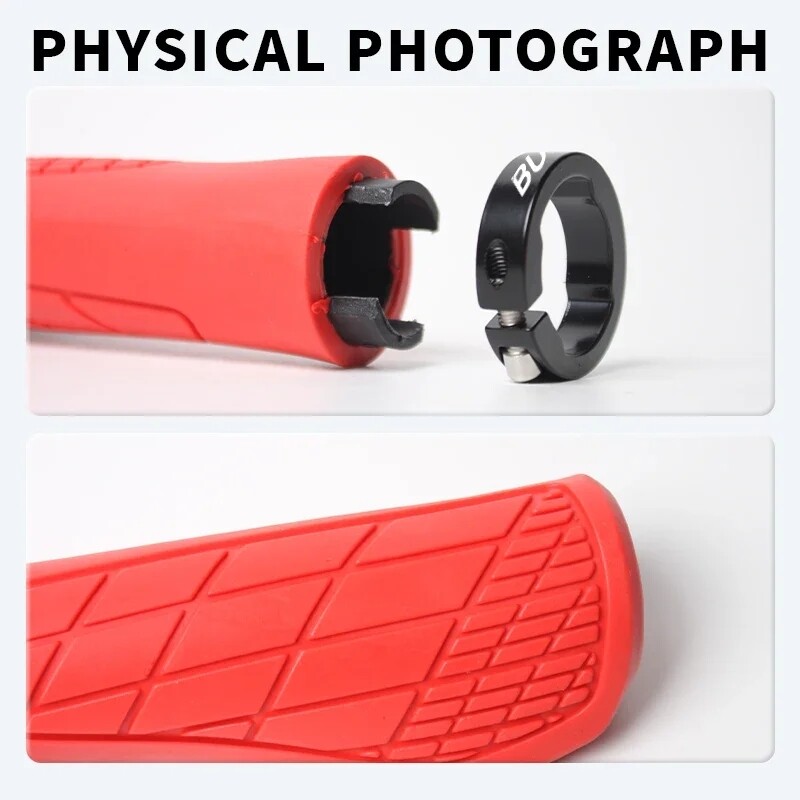 BUCKLOS Handlebar Grip MTB Lock on Silicone Shock Absorption Bike Grips Fit ODI