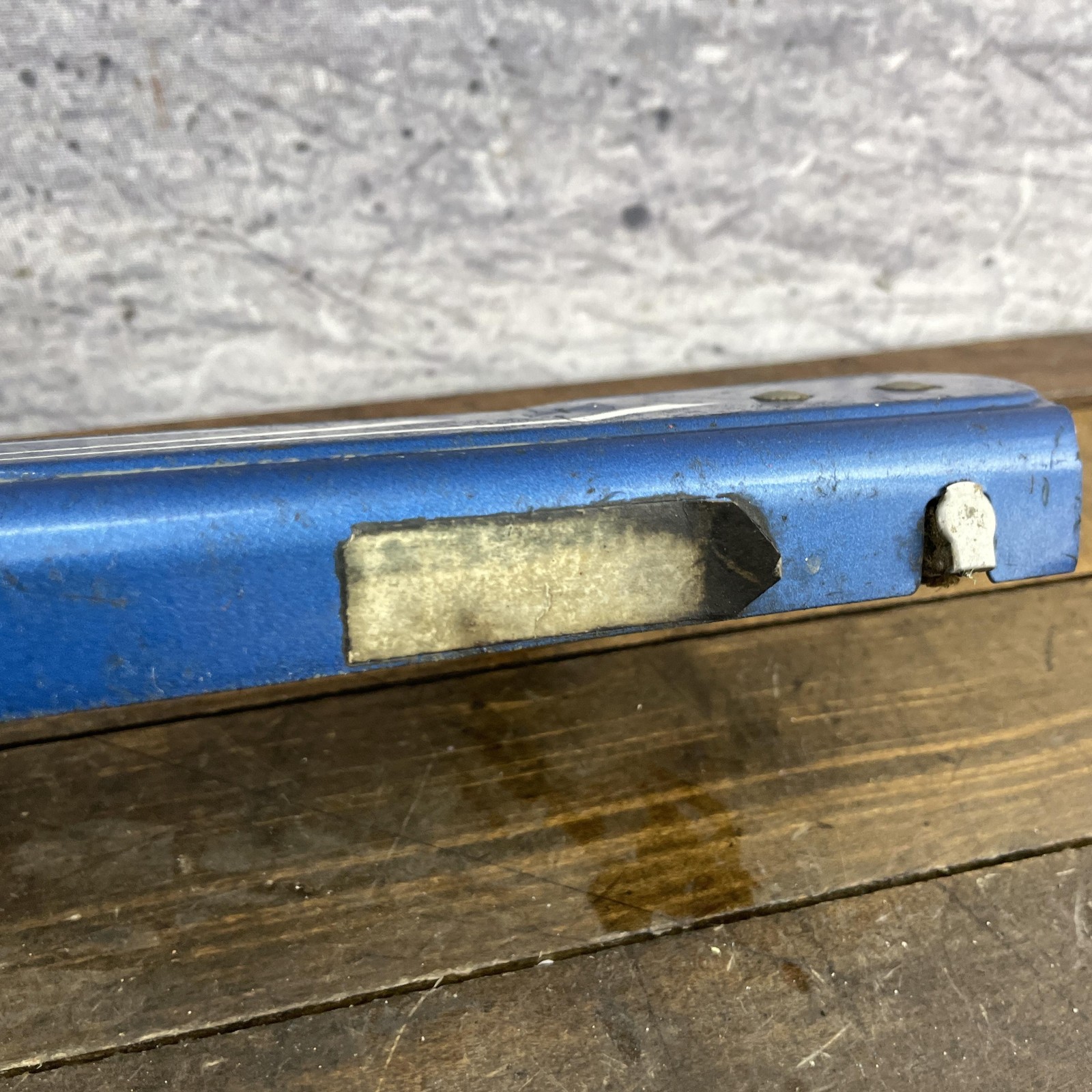 Vintage Columbia Bicycle Chain Guard Torpedo Built-In Chain Oil Port Blue Metal