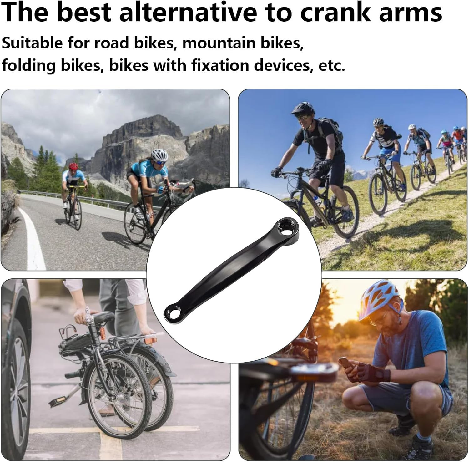 Left Side Crank Arm Replacement for Mountain & Road Bikes – 2 PCS Set