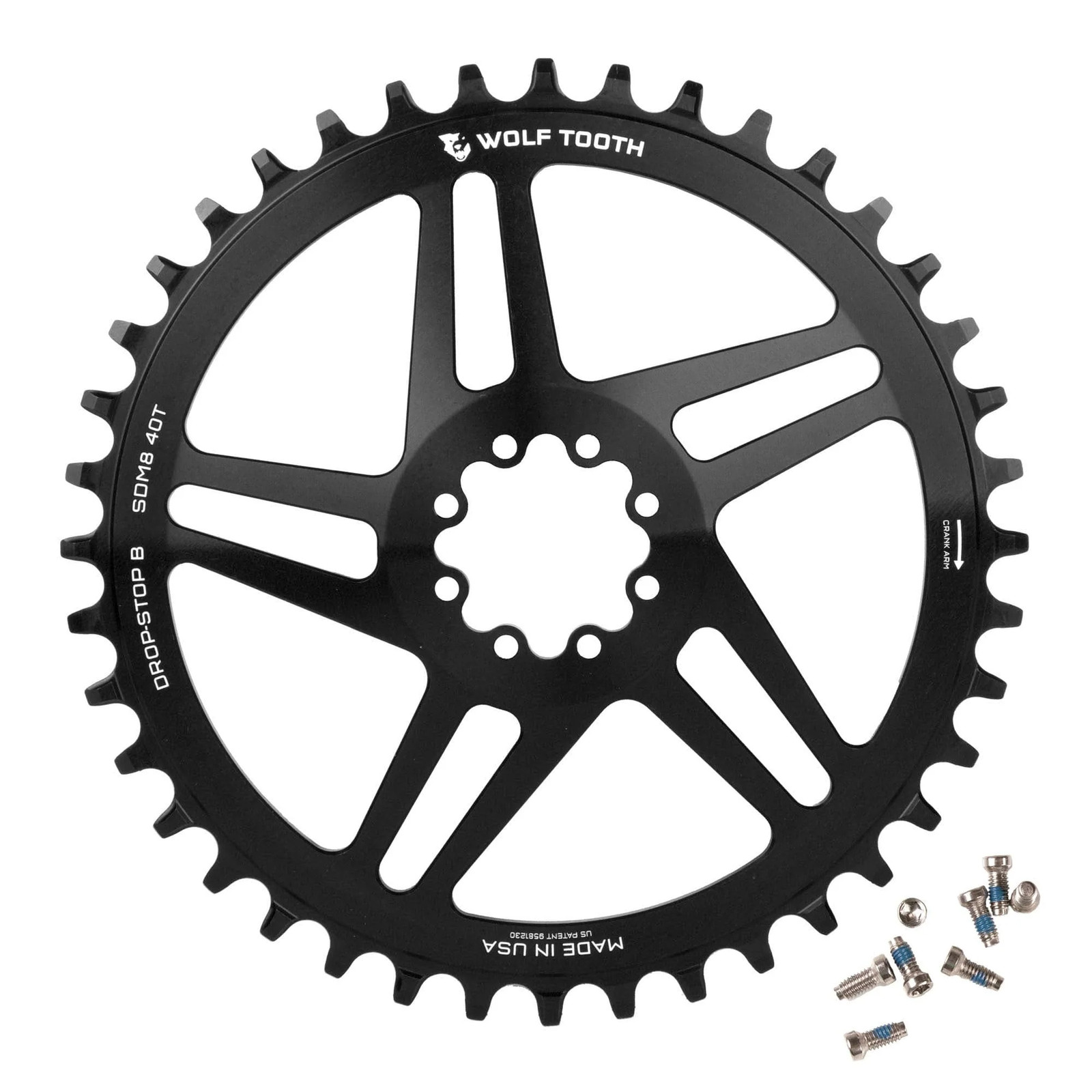 Wolf Tooth 34T Direct Mount Chainring for 8-Bolt Gravel & Road, Drop-Stop B