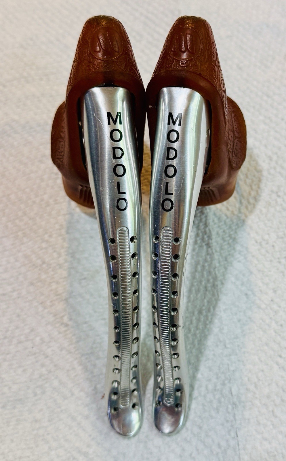 Modolo NOS Drilled Brake Levers Italian Road Bike New Non Aero