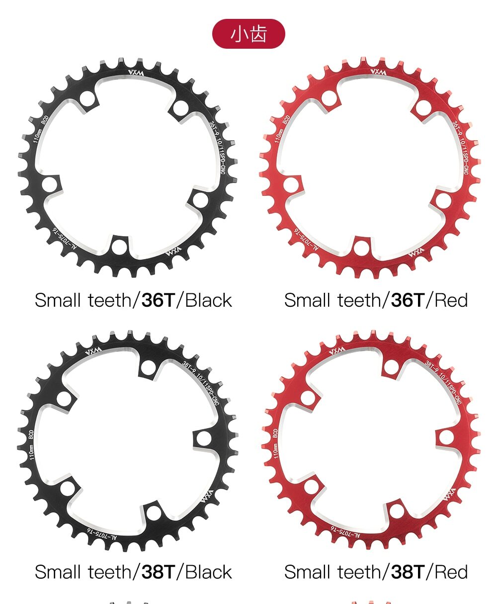 Road Bike Narrow Wide Teeth Chainring 36T 38T 40T 50T58T Bike 110BCD Chainwheel
