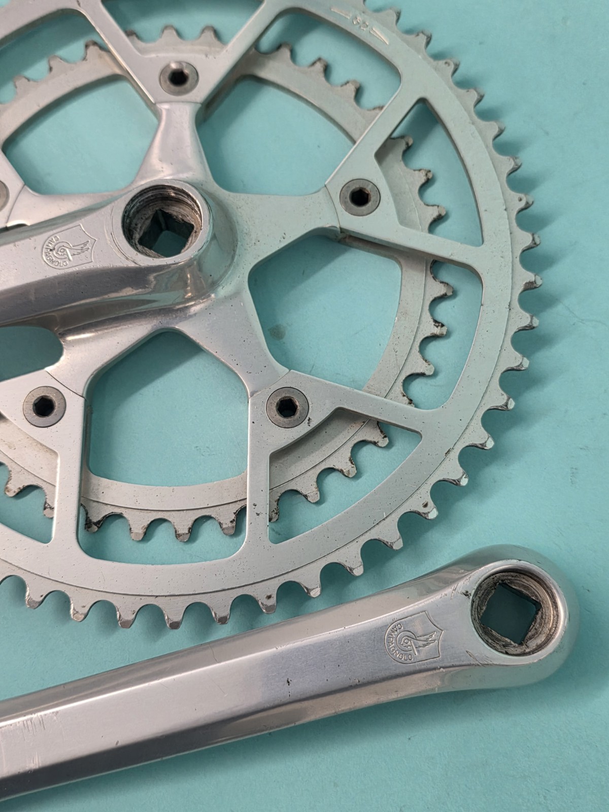 Campagnolo Victory Triomphe Double Crankset 170MM 52/40T Tooth Silver Good Cond