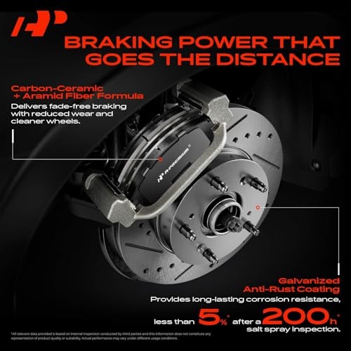 12.00 inch (304.70mm) Disc Brake Rotors + Ceramic Front Drilled and Slotted