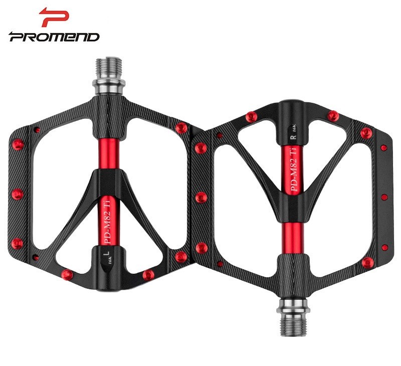 Aluminum titanum axle Road MTB Bike XC Bicycle Pedal Flat Pedals 3 Bearings