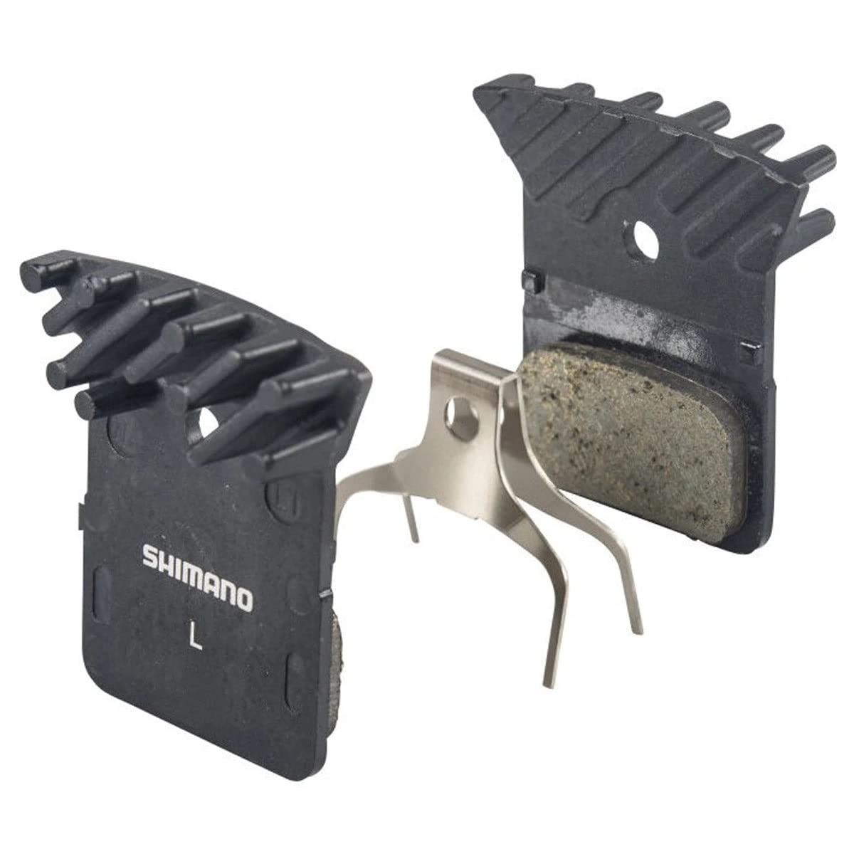Shimano L05A-RF disc pads and spring, alloy back with cooling fins, resin