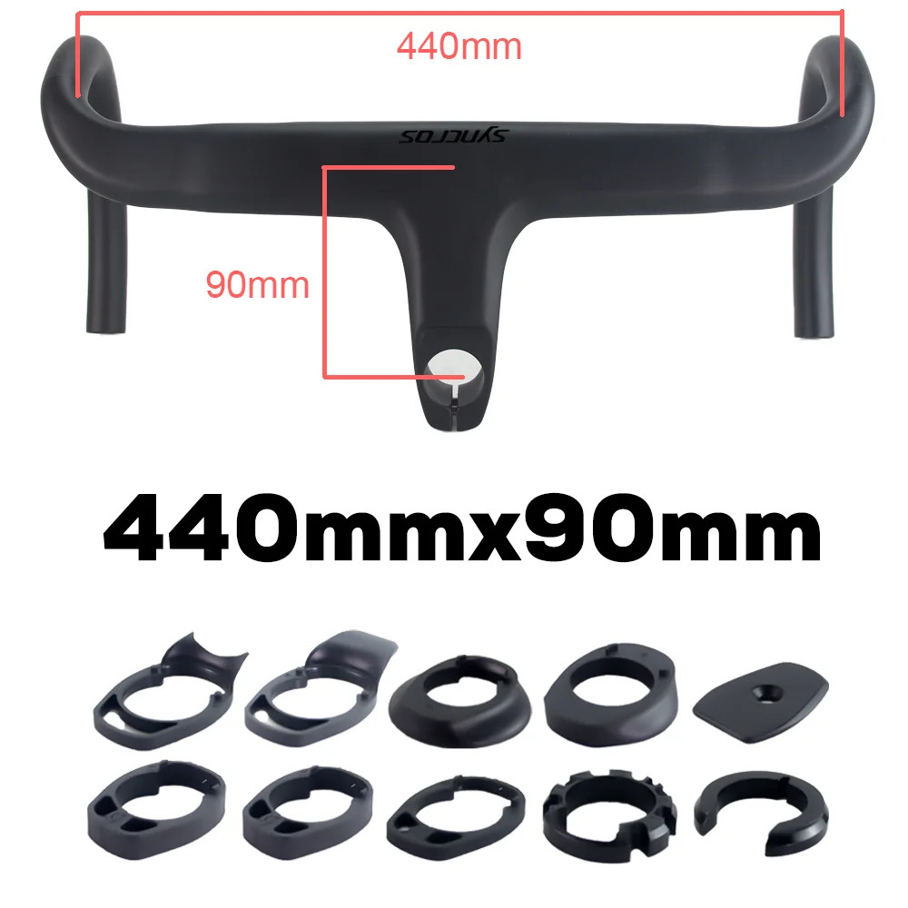 Road Bicycle Integrated Drop Bar Carbon 28.6mm Internal Routing with Spacers