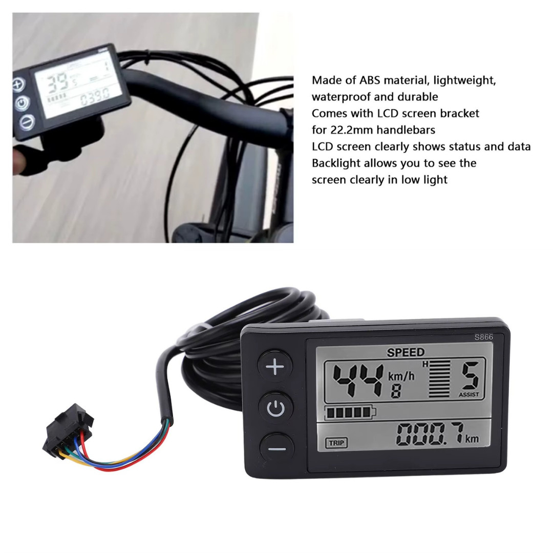 For E-Bike LCD Display 24V/36V/48V Display E-Bicycle MTB Part Electric Bike 2024