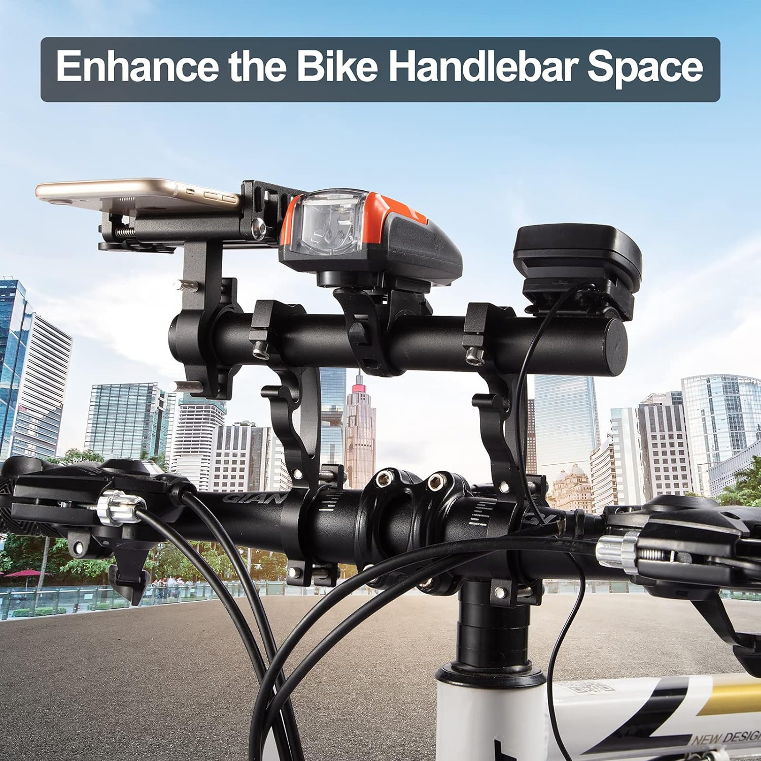 Bike Handlebar Extender, Bicycle Handlebar Extension Lightweight Durable Double