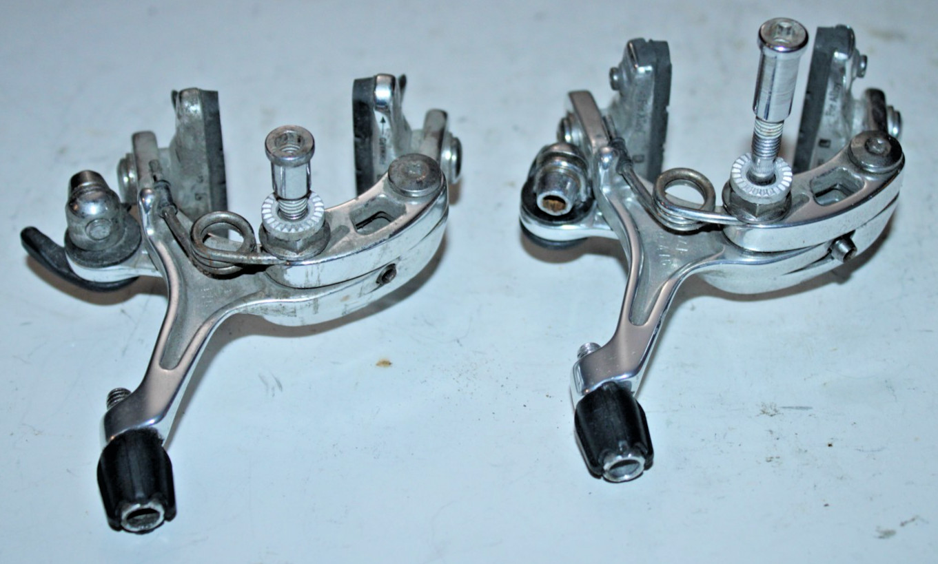 Shimano 105 Brake Caliper Set 49-39mm Silver Side Pull Recessed BR-1050 ShipsUS